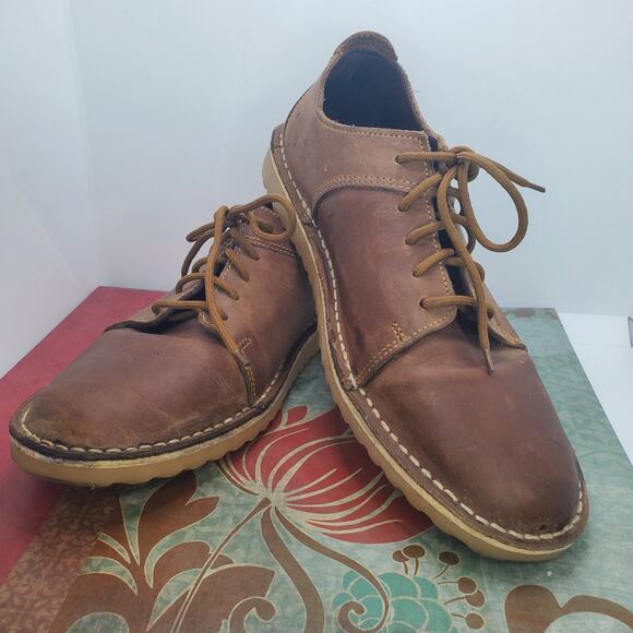 FOM Freedom Of Movement Mens 7 Leather Vellies Standard Low Cut Whiskey Lace Up main image 5